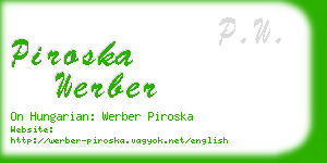 piroska werber business card
